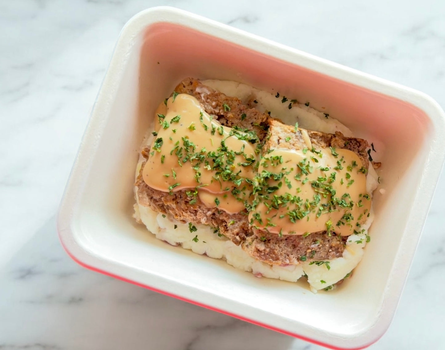 Pan Seared Meatloaf & Potatoes